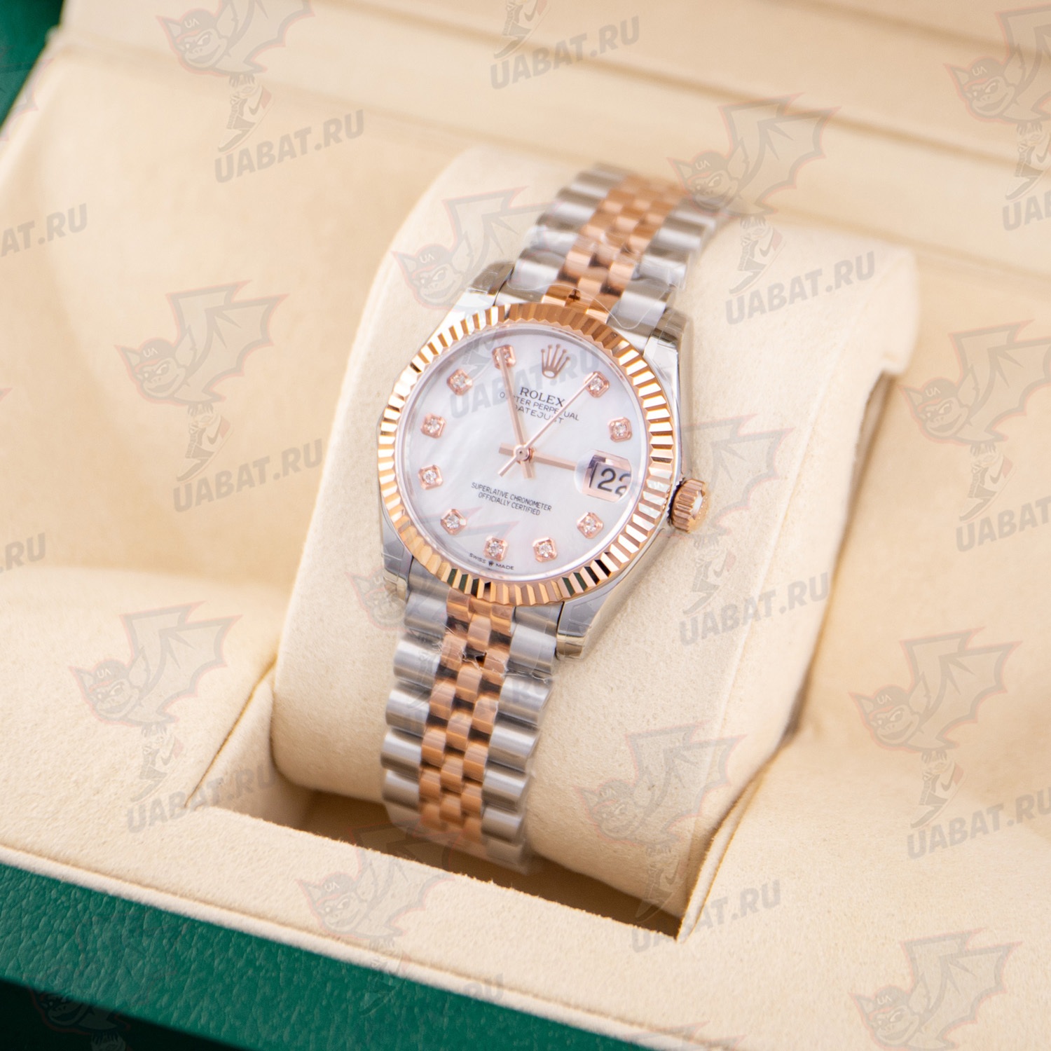 datejust 31mm mop 278271 rose gold & steel jubilee mop Di*m*nd dial
