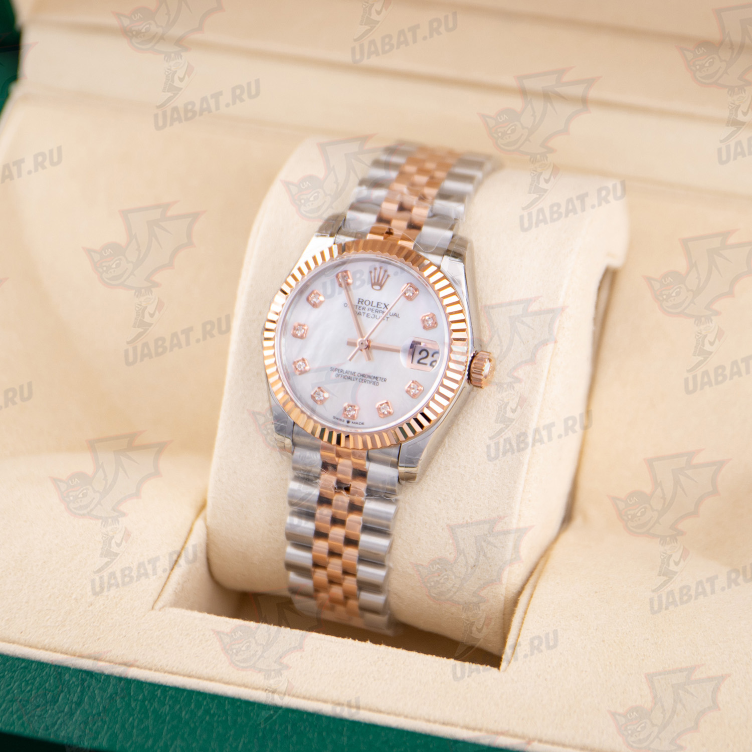 datejust 31mm mop 278271 rose gold & steel jubilee mop Di*m*nd dial