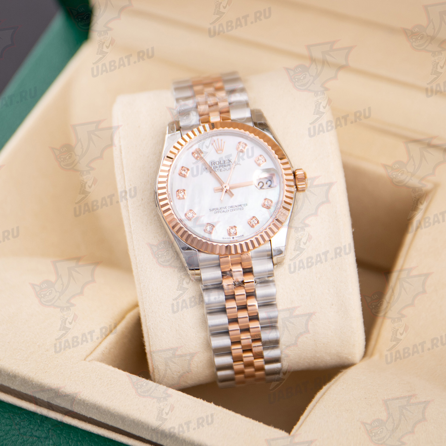 datejust 31mm mop 278271 rose gold & steel jubilee mop Di*m*nd dial
