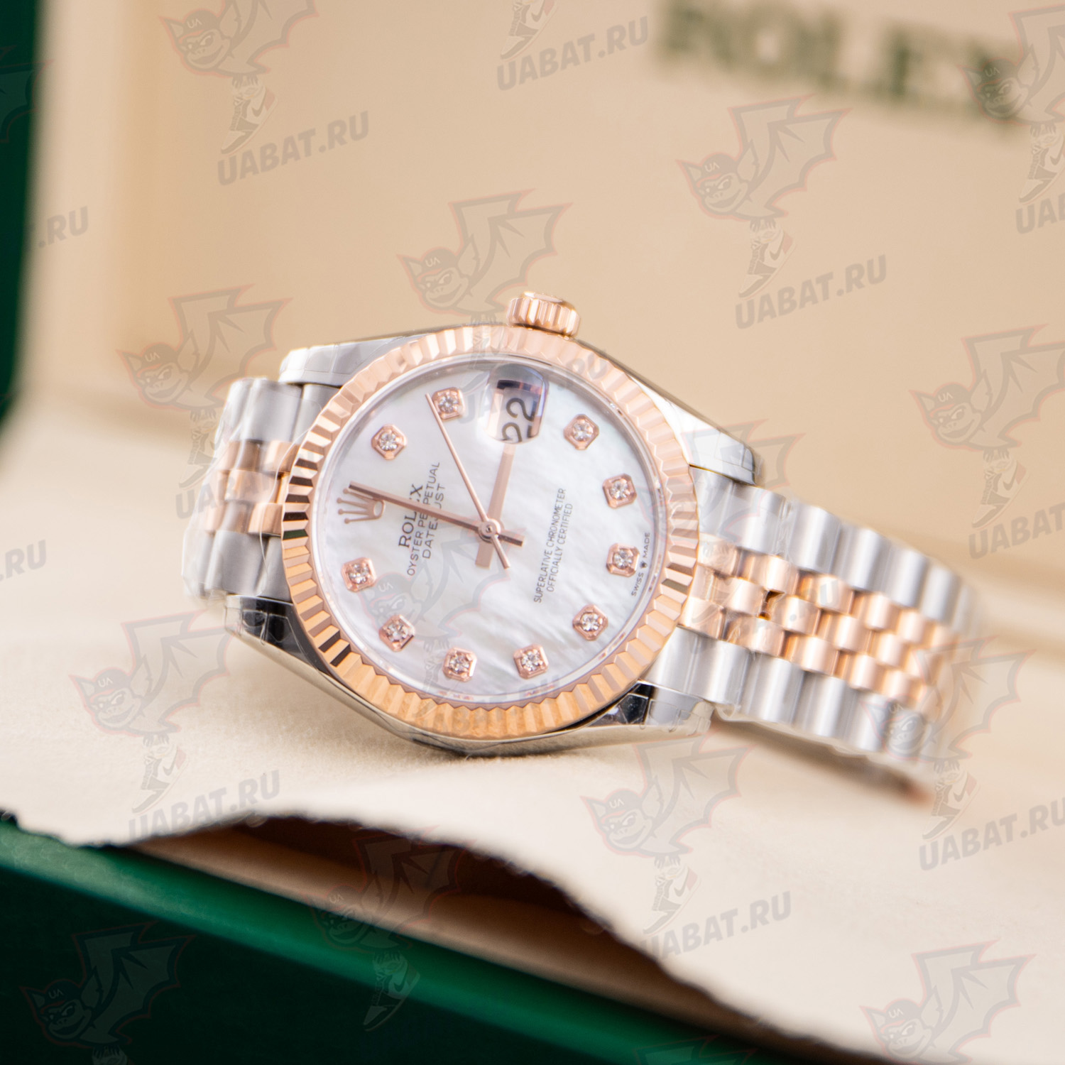 datejust 31mm mop 278271 rose gold & steel jubilee mop Di*m*nd dial