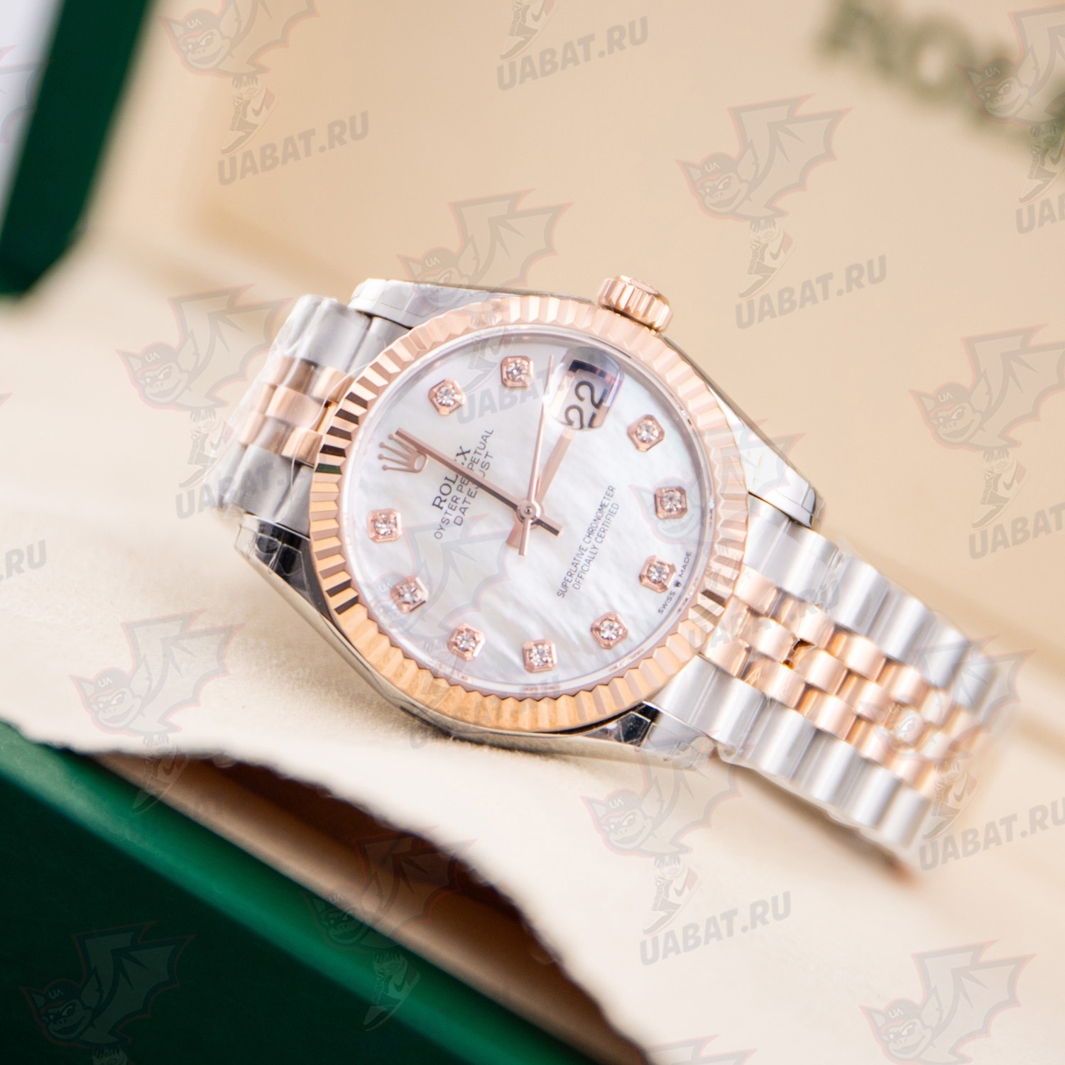 datejust 31mm mop 278271 rose gold & steel jubilee mop Di*m*nd dial
