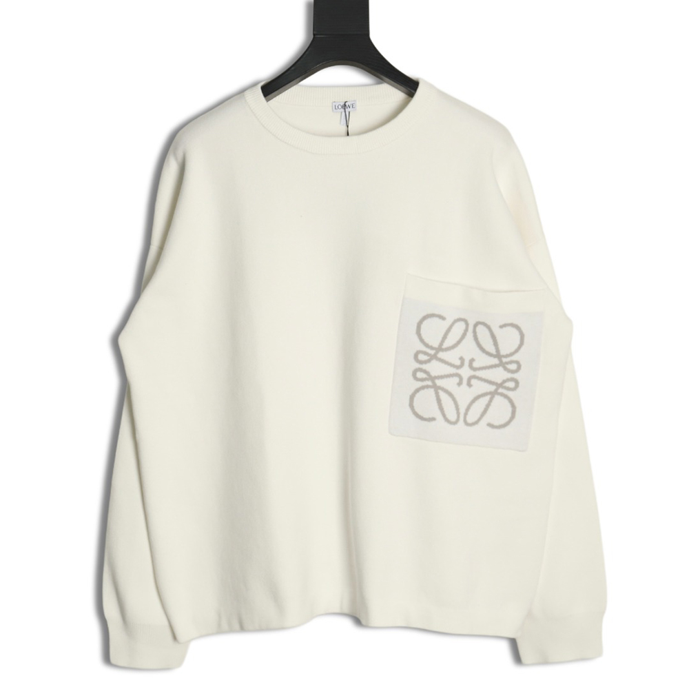 L0ew* pocket jacquard sweater