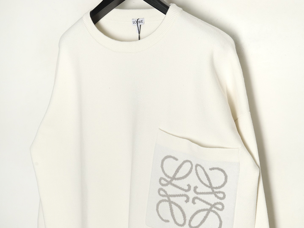 L0ew* pocket jacquard sweater