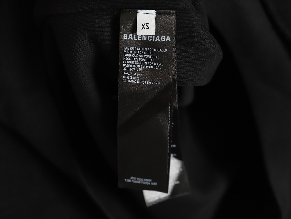 Ba*len*cia*ga reverse embroidered double ring zipper hooded jacket