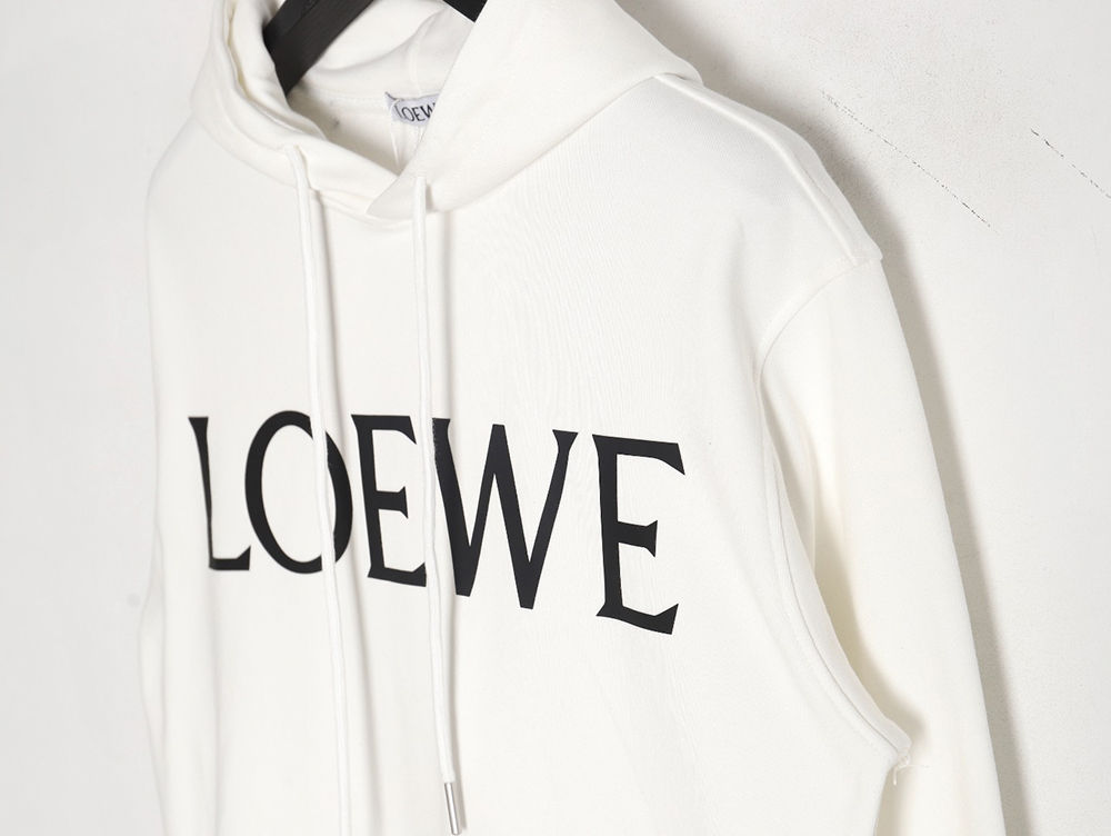 L0ew* large letter print hooded sweatshirt