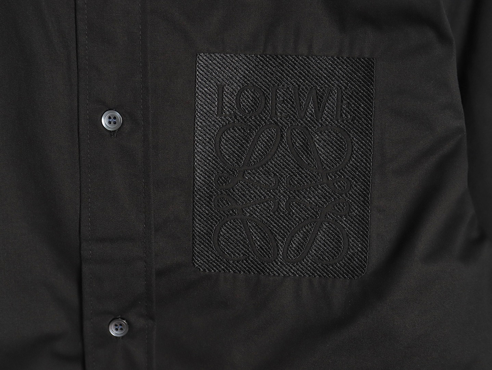 L0ew* tricolor embroidered long-sleeved shirt tsk2