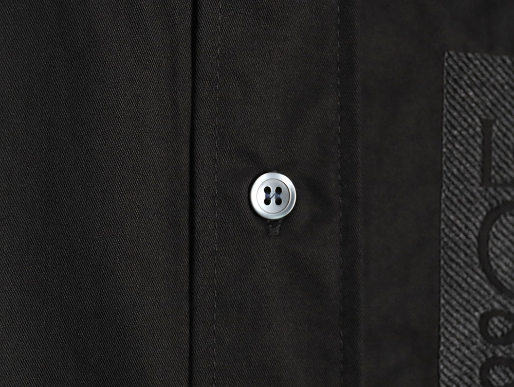 L0ew* tricolor embroidered long-sleeved shirt tsk2