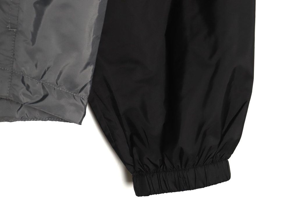 Pra*a black and grey patchwork hooded jacket