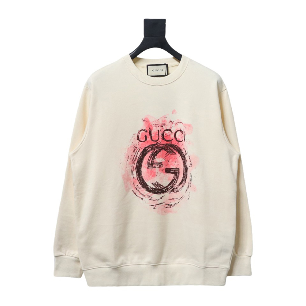 G*u*i ink splash double g crew neck sweatshirt tsk1