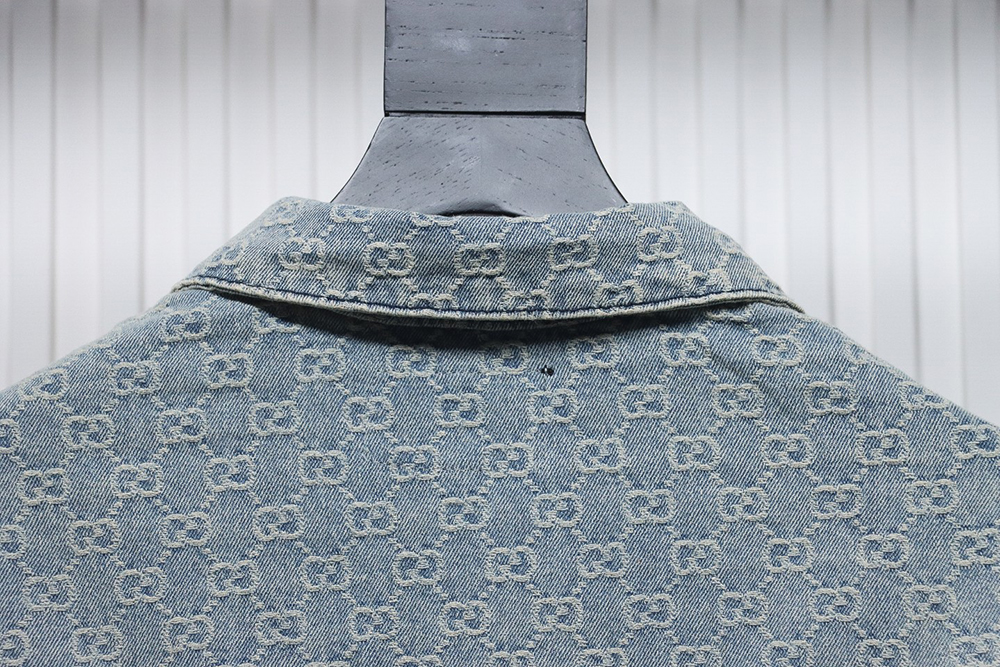 G*u*i double g jacquard denim jacket