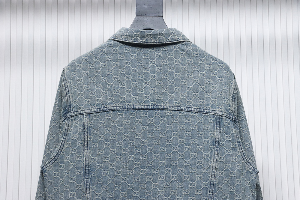 G*u*i double g jacquard denim jacket