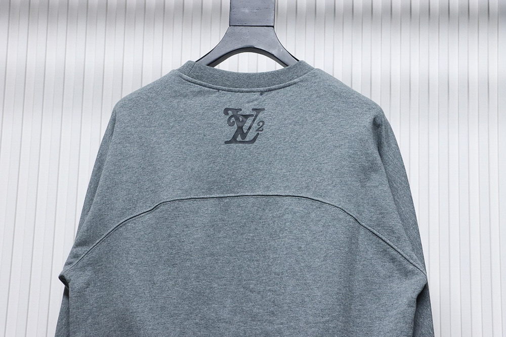 l0*is V*t0n & nigo grey raglan sleeve crewneck sweatshirt