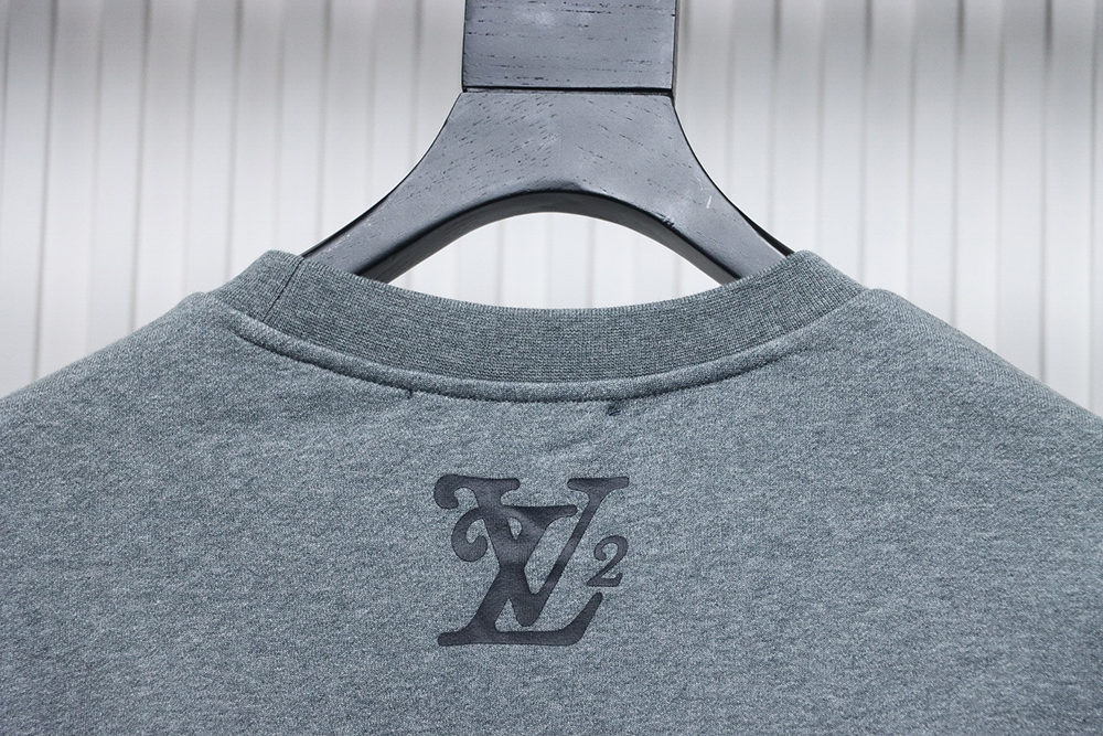 l0*is V*t0n & nigo grey raglan sleeve crewneck sweatshirt