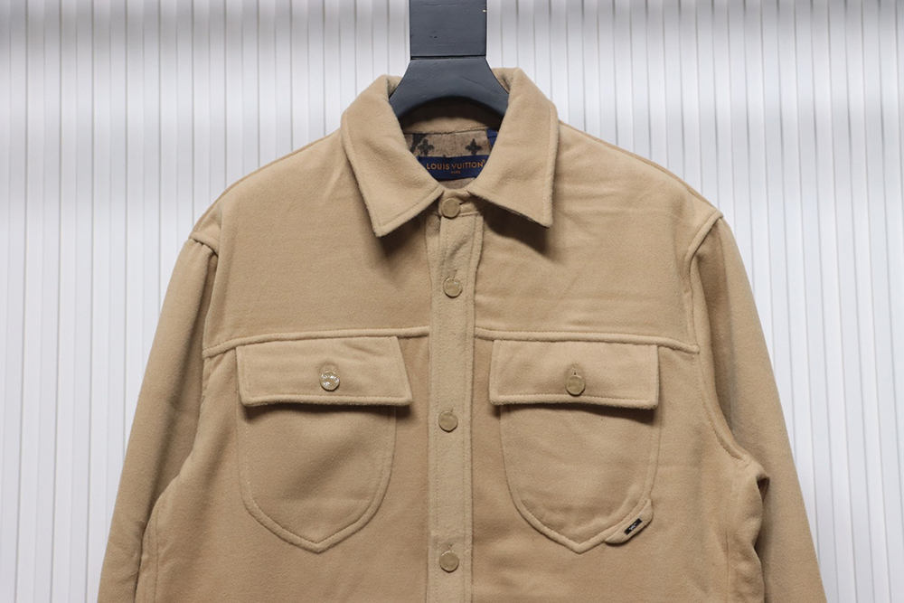 l0*is v*t0n double-F**ed cashmere khaki jacket