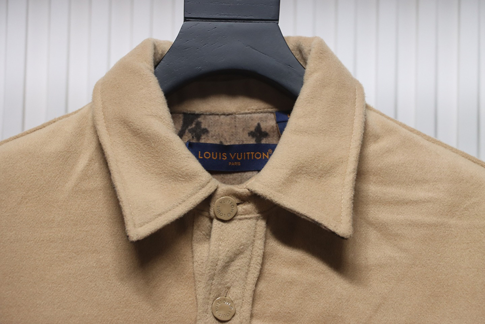 l0*is v*t0n double-F**ed cashmere khaki jacket