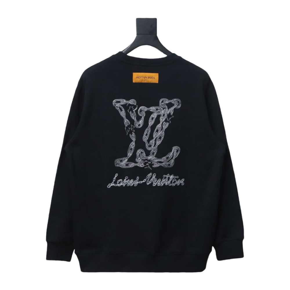 l0*is V*t0n embroidered logo crew neck sweatshirt tsk1