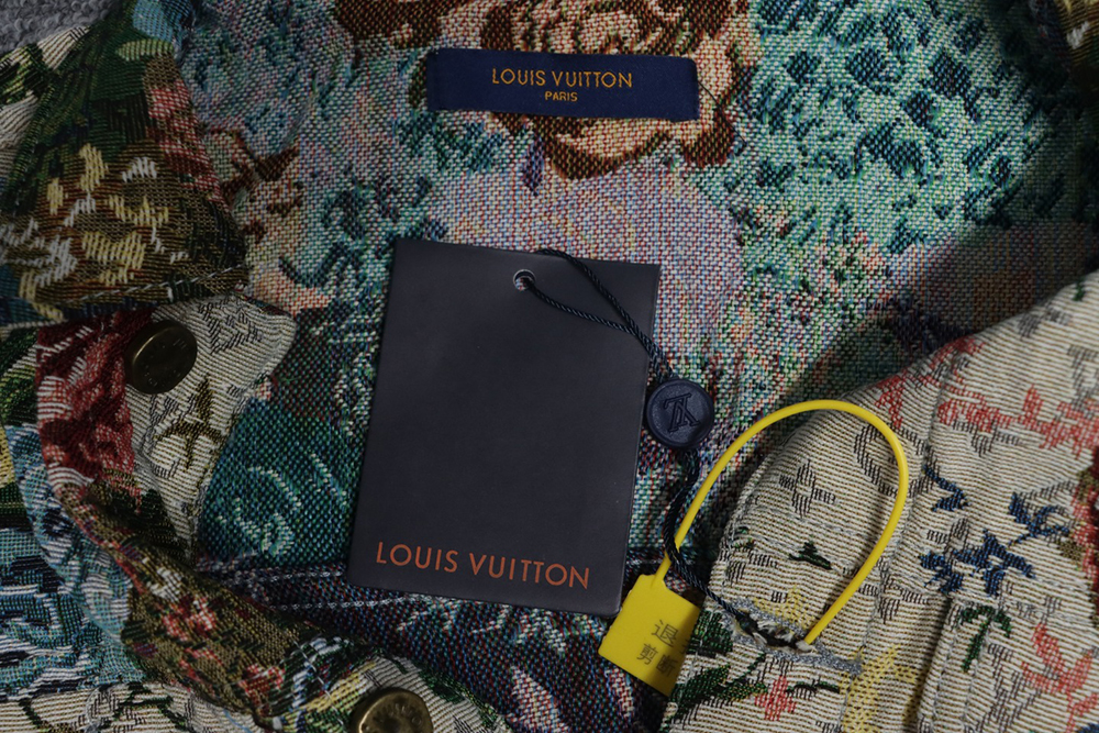 l0*is V*t0n floral rose print denim jacket