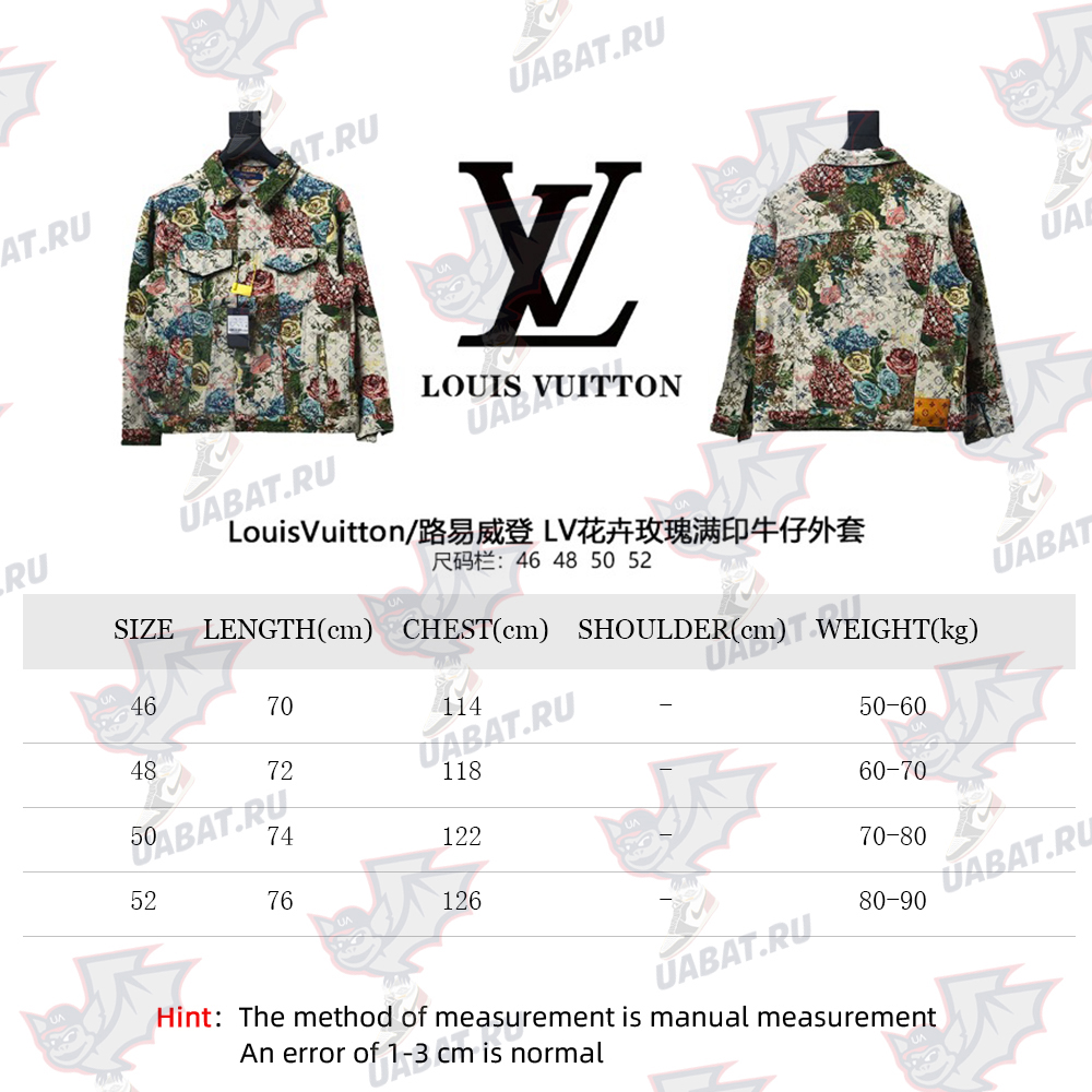 l0*is V*t0n floral rose print denim jacket