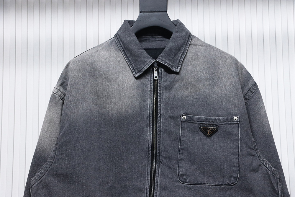 Pra*a denim zip-up jacket