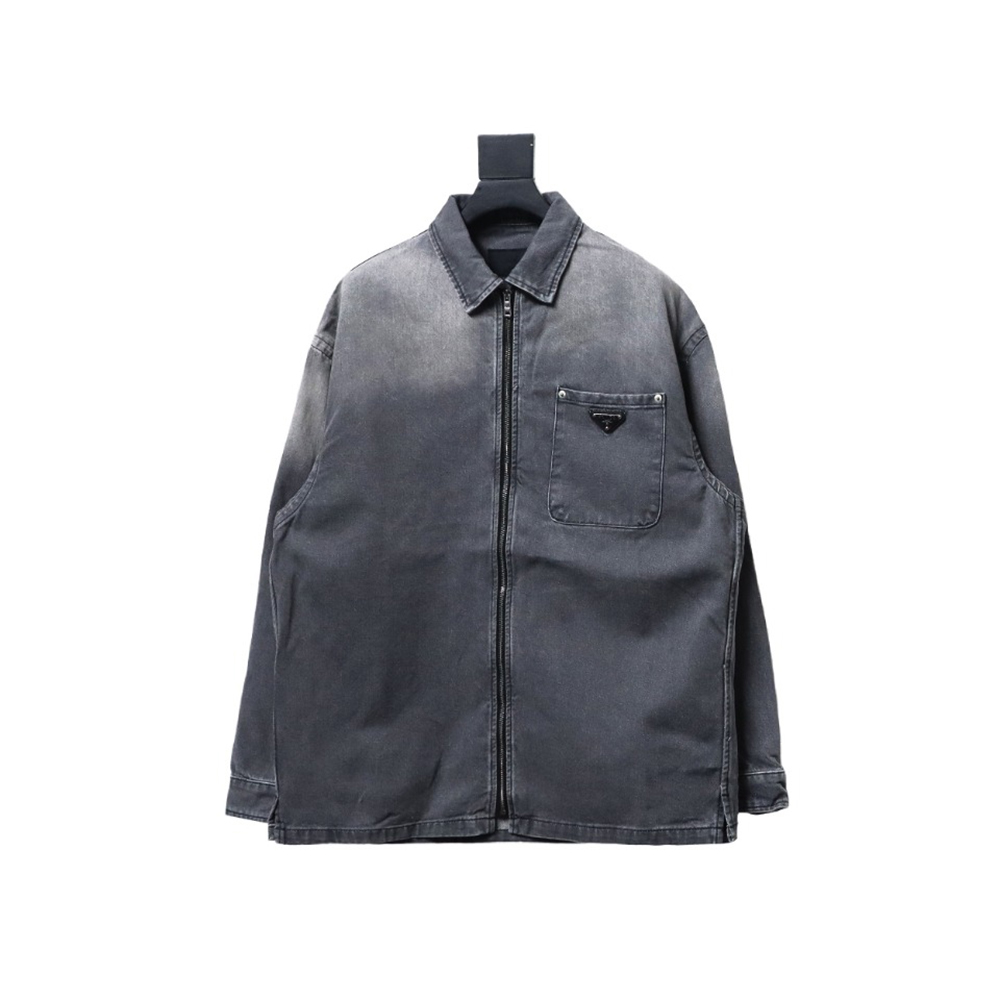 Pra*a denim zip-up jacket
