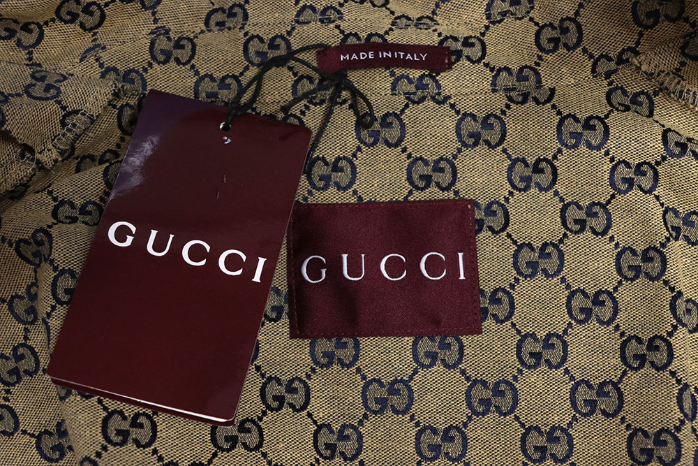 G*u*i double g all over print multi-pocket lapel jacket tsk1