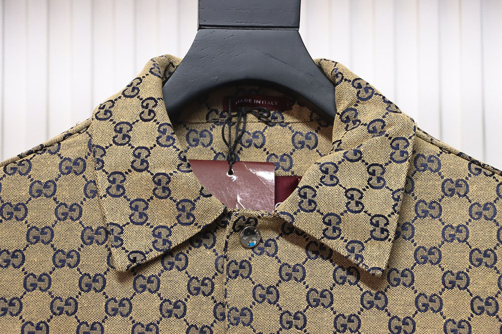 G*u*i double g all over print multi-pocket lapel jacket tsk1