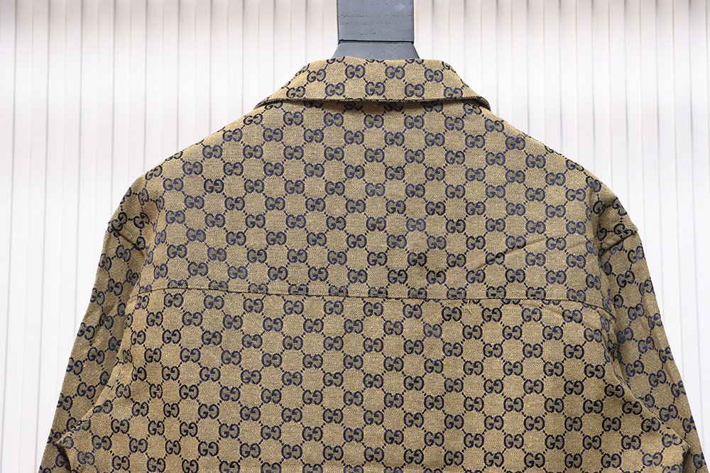 G*u*i double g all over print multi-pocket lapel jacket tsk1