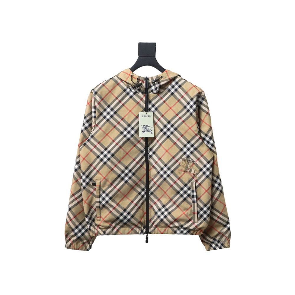 B**rry check warhorse reversible hooded jacket