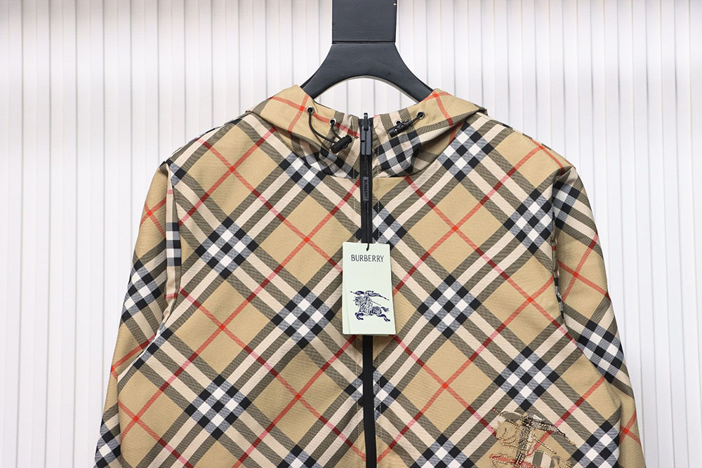 B**rry check warhorse reversible hooded jacket