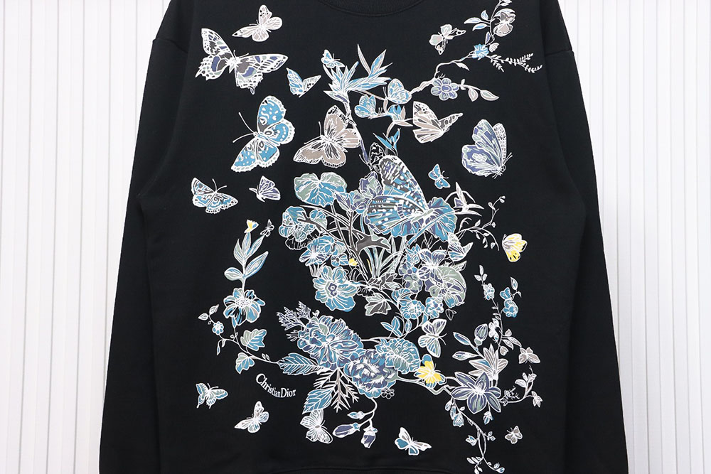 D*or floral butterfly crewneck sweatshirt tsk1