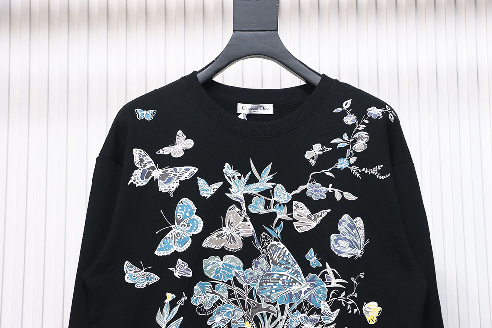 D*or floral butterfly crewneck sweatshirt tsk1