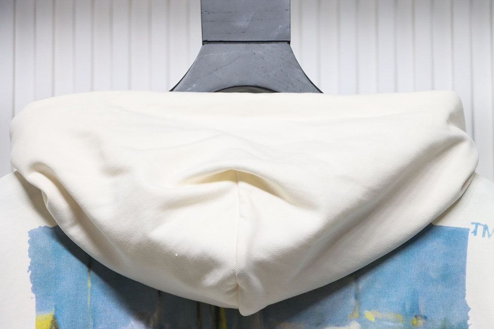 Off-white painting print zip-up hoodie