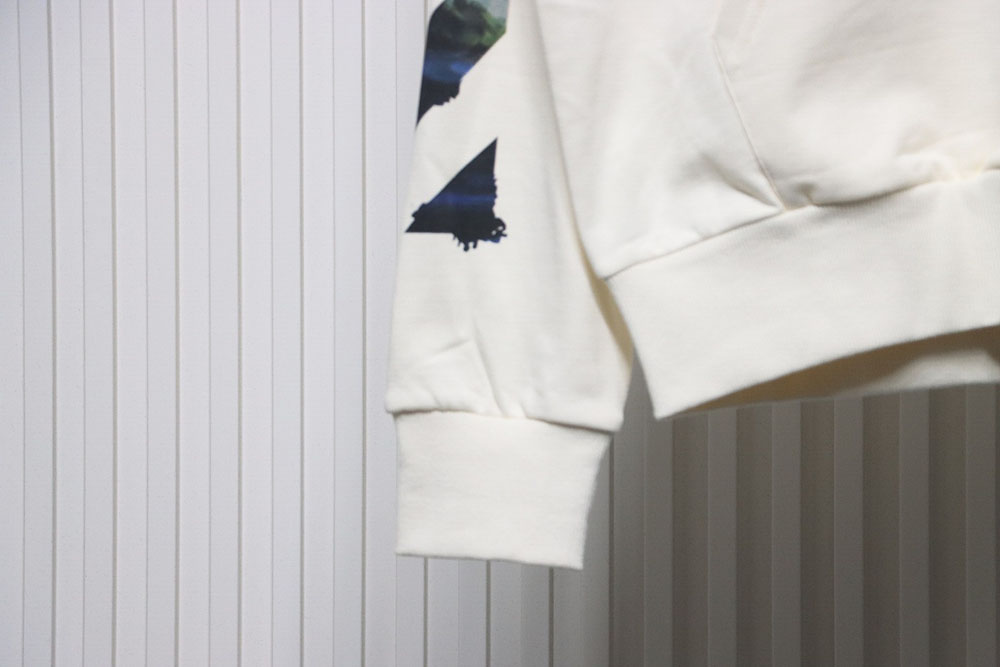 Off-white painting print zip-up hoodie