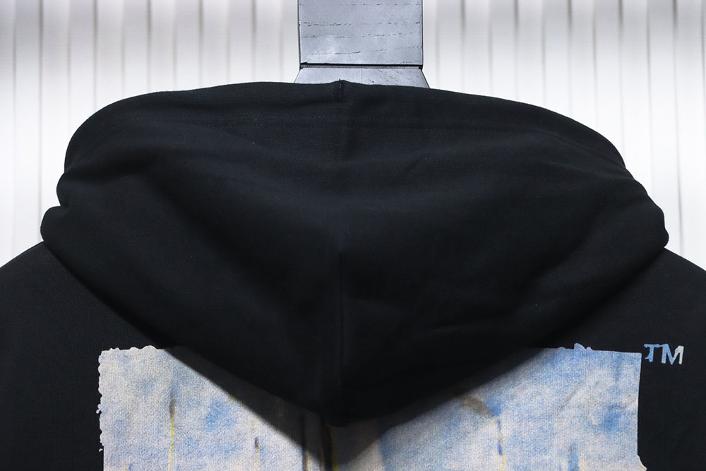 Off-white painting print zip-up hoodie TSK1