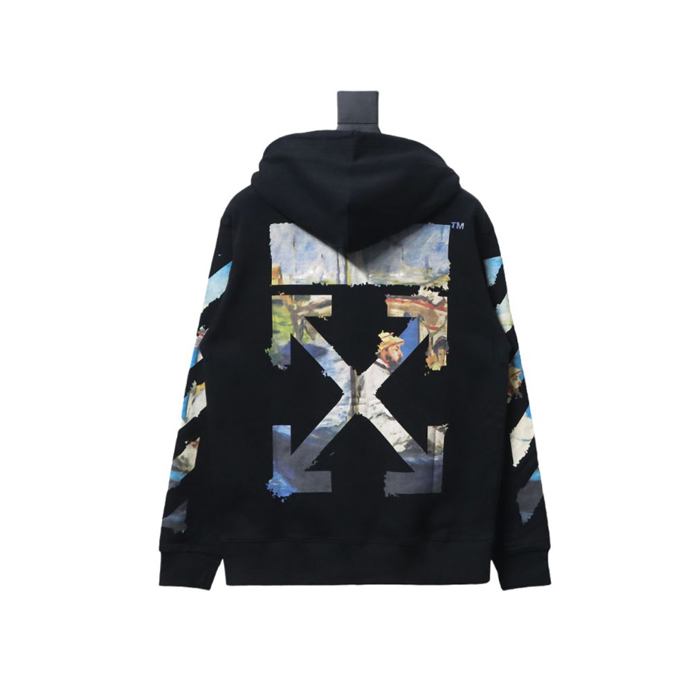 Off-white painting print zip-up hoodie TSK1