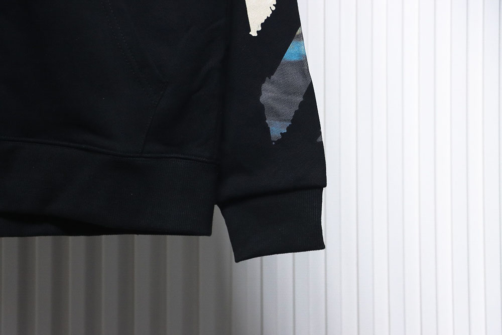 Off-white painting print zip-up hoodie TSK1