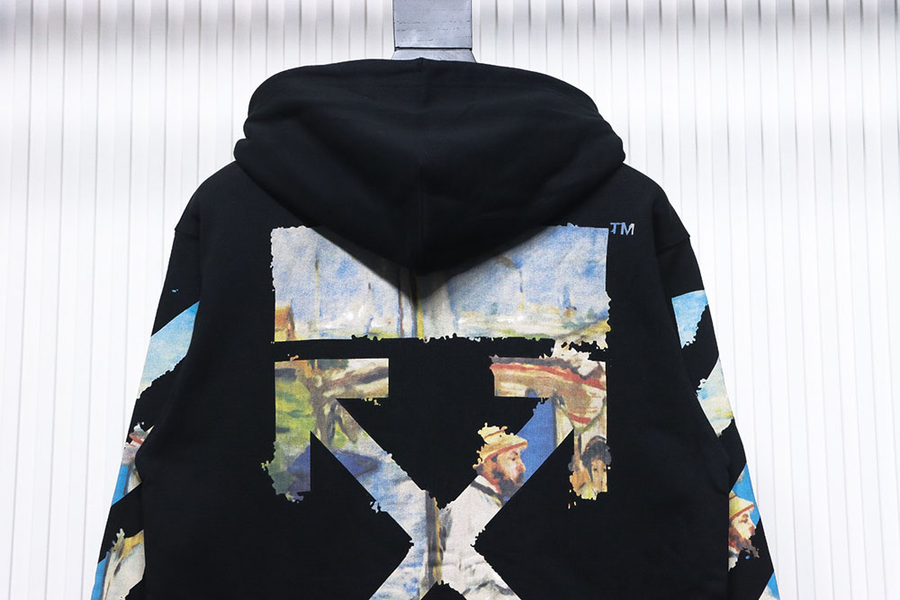 Off-white painting print zip-up hoodie TSK1