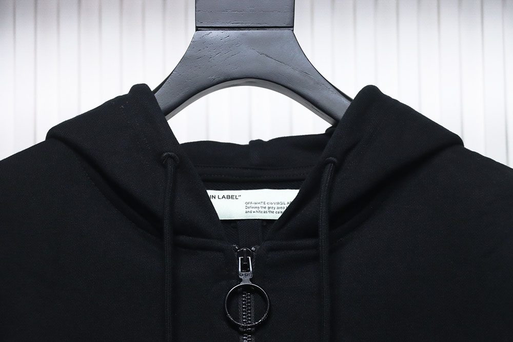 Off-white painting print zip-up hoodie TSK1