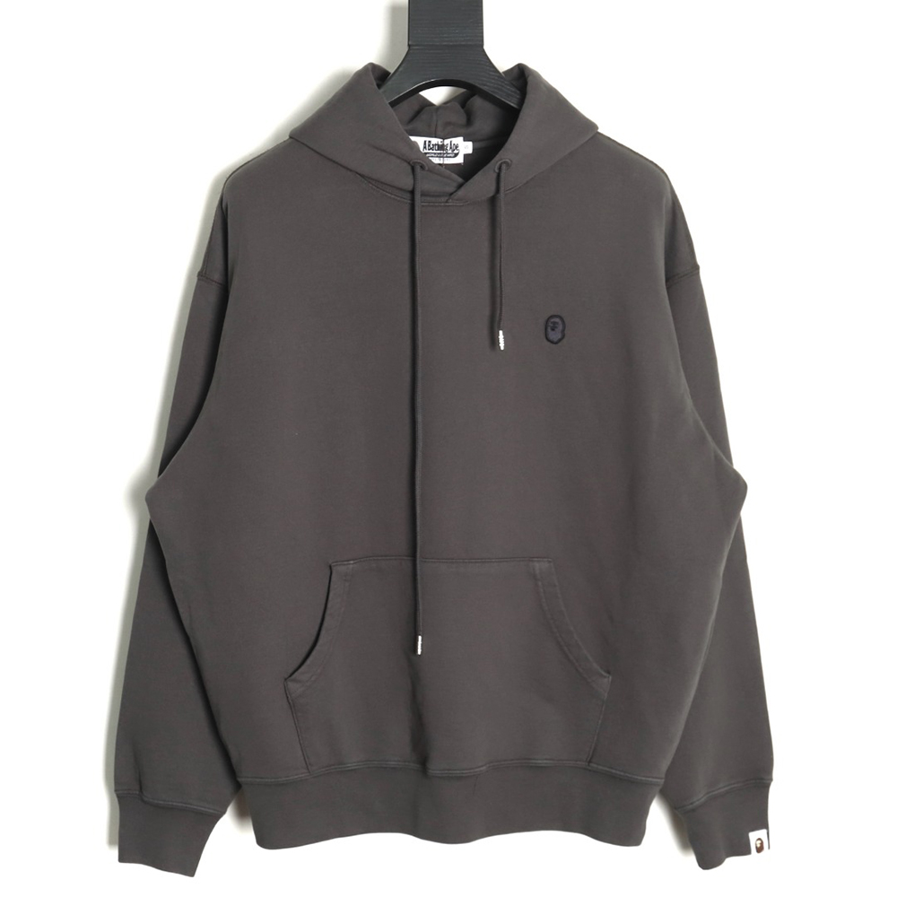 BAPE washed embroidered small logo hoodie TSK1