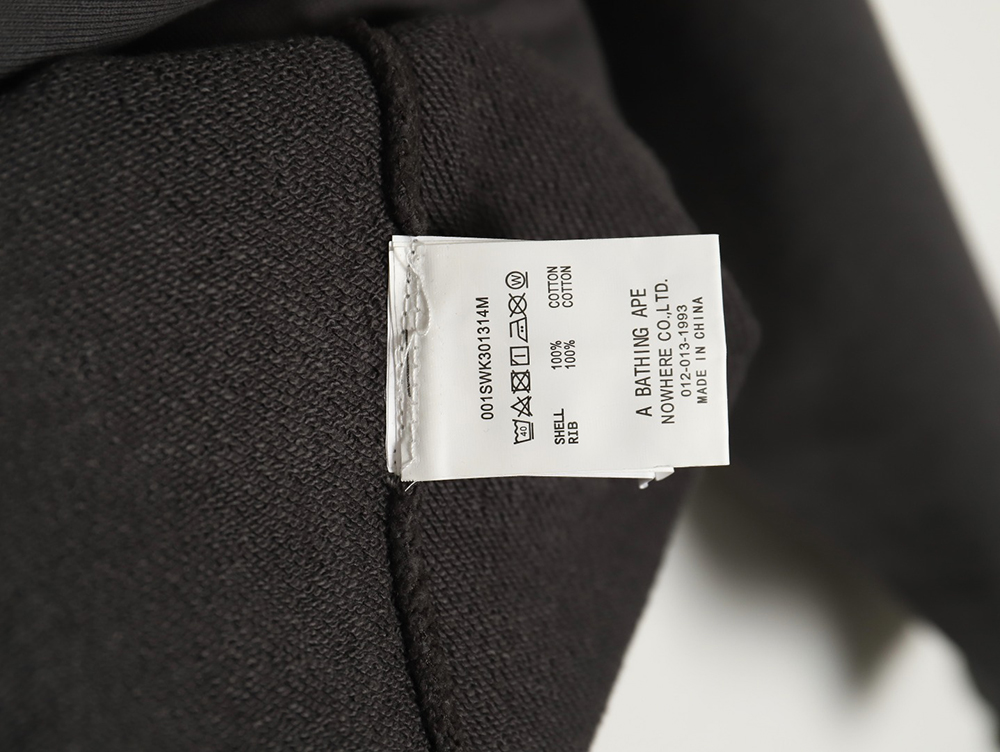 BAPE washed embroidered small logo hoodie TSK1