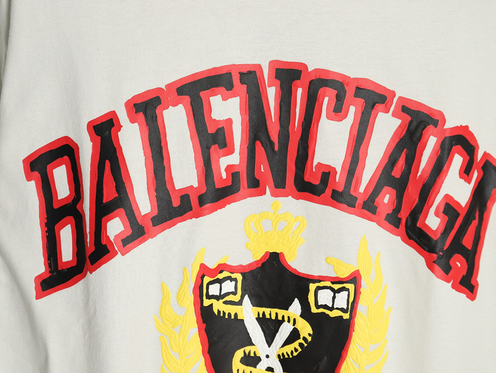 Ba*len*cia*ga scissors foam print short sleeves