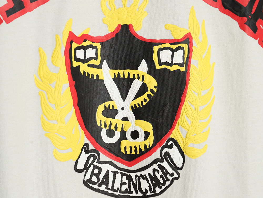 Ba*len*cia*ga scissors foam print short sleeves