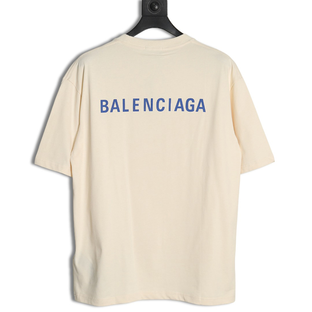 Ba*len*cia*ga lettering print short sleeves