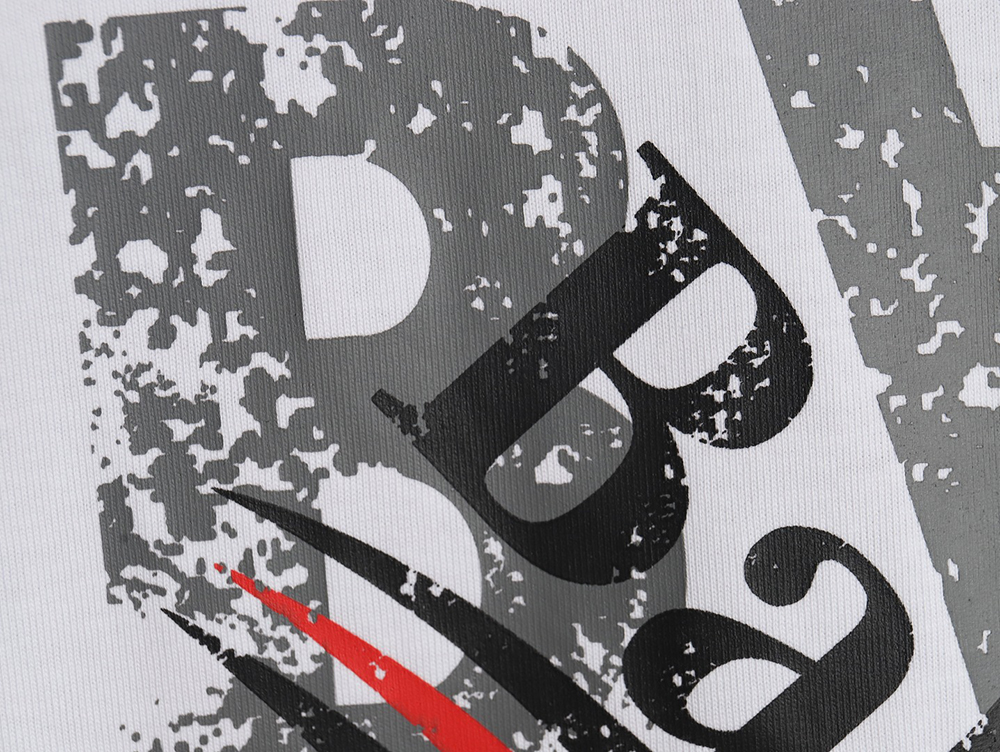 Ba*len*cia*ga mottled old letter logo short sleeve