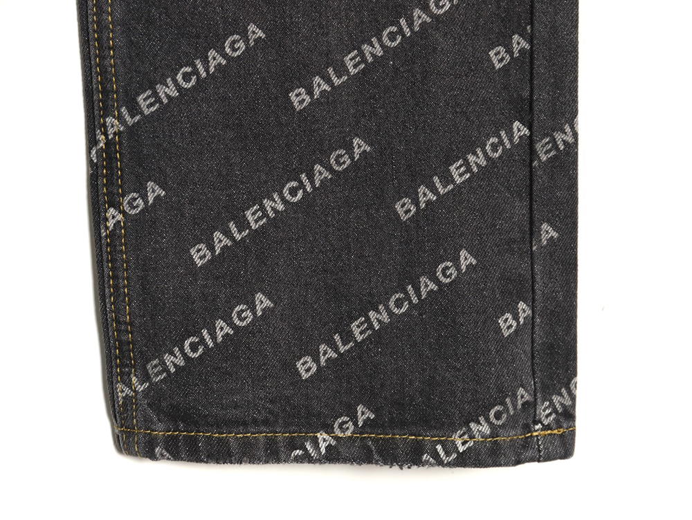 Ba*len*cia*ga classic barrage print denim trousers tsk1
