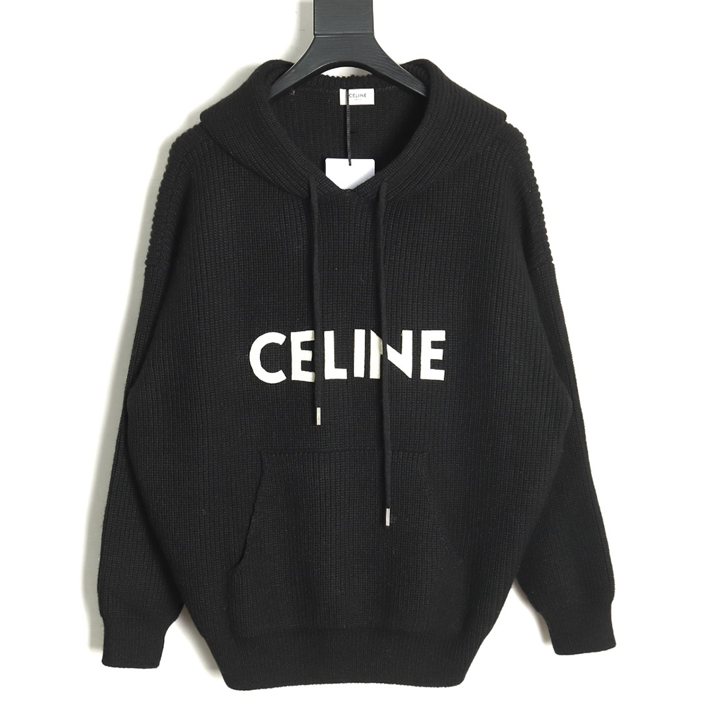 Ce**e felt lettering hooded sweater tsk1