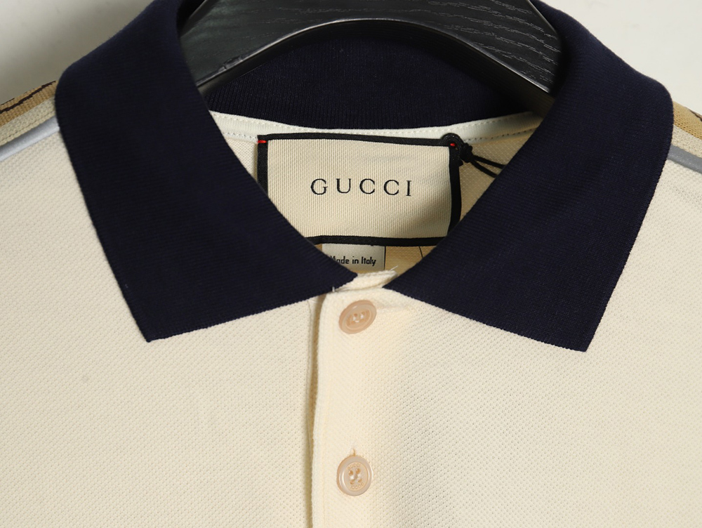 G*u*i reflective webbing polo short sleeve