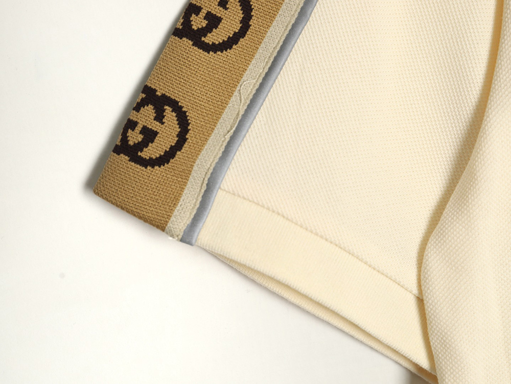 G*u*i reflective webbing polo short sleeve