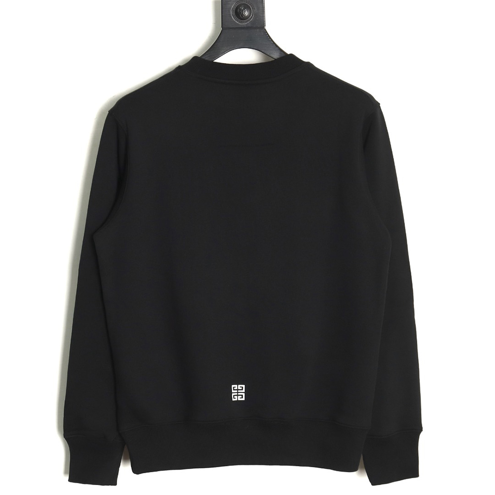 Givenchy Curved English Embroidery Round Neck Sweatshirt