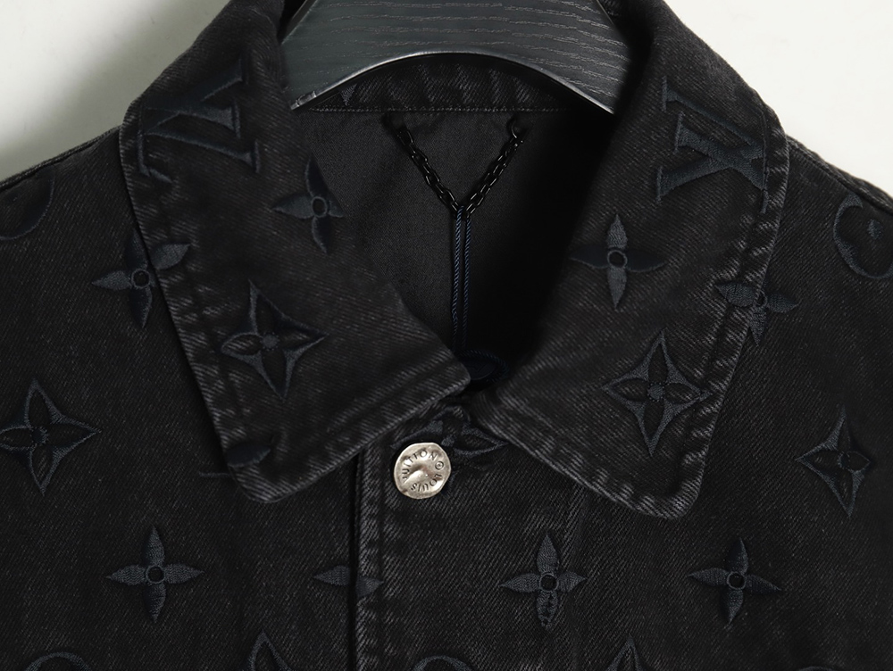 l0*is V*t0n gradient jacquard denim jacket